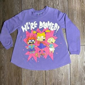 Vintage 1996 Rugrats We’re Doomed Sweatshirt Nickelodeon Cartoon Double Sided